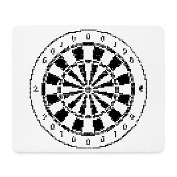 Jeu de fléchettes Pixel Graphique - Tapis de souris (format paysage) - blanc - Devant