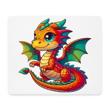 Drache - Mousepad (Querformat) - Weiß - Vorne