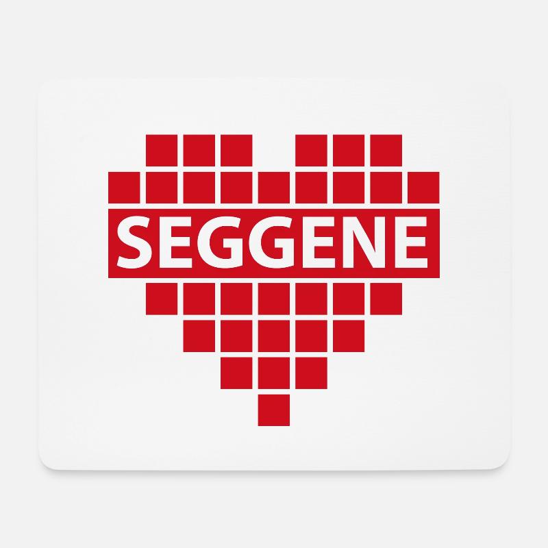 Seggene im Herzen - Mousepad (Querformat) - Weiß