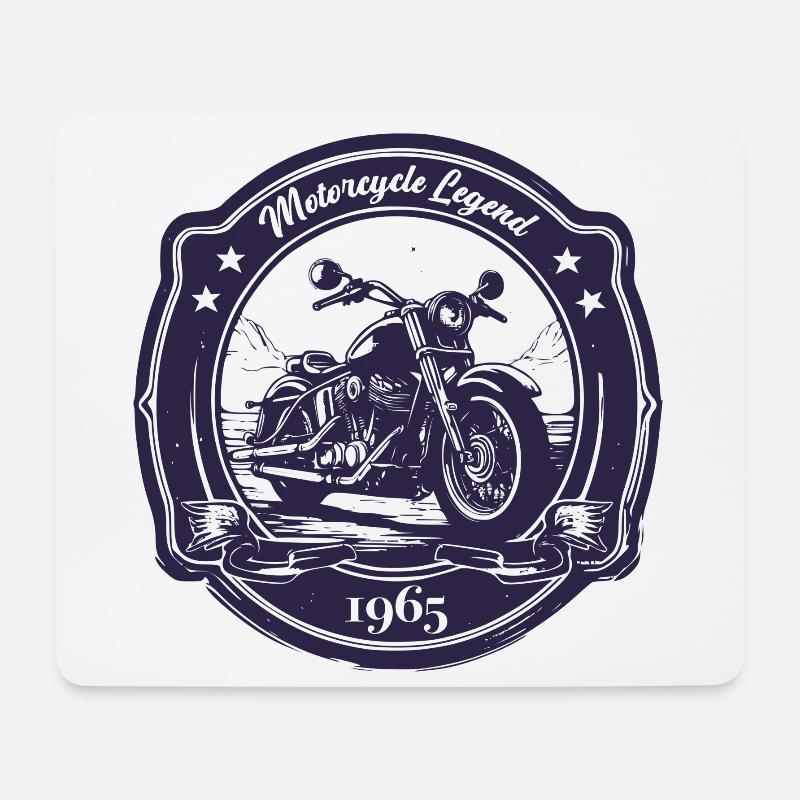 Legend 1965 – Vintage Motorraddesign - Mousepad (Querformat) - Weiß