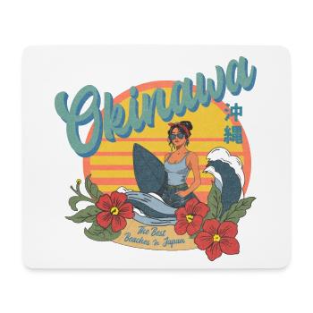Okinawa Beaches (Halftone Version) - Mousepad (Querformat) - Weiß - Vorne