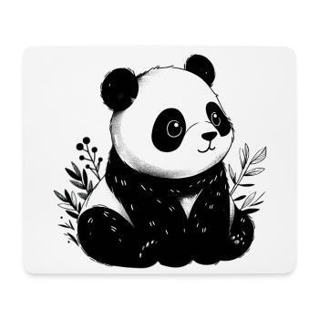 Panda - Mousepad (Querformat) - Weiß - Vorne