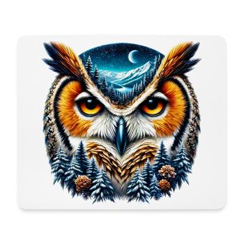 Eule - Mousepad (Querformat) - Weiß - Vorne