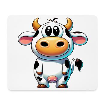Kuh - Mousepad (Querformat) - Weiß - Vorne