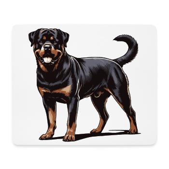 Rottweiler - Mouse Pad (horizontal) - white - Front