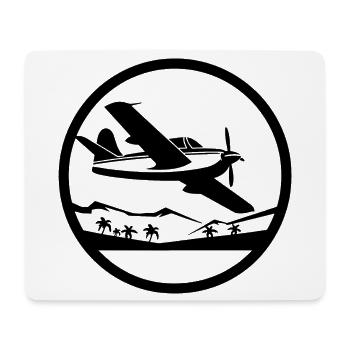Luftfahrzeug Grafik - Mousepad (Querformat) - Weiß - Vorne