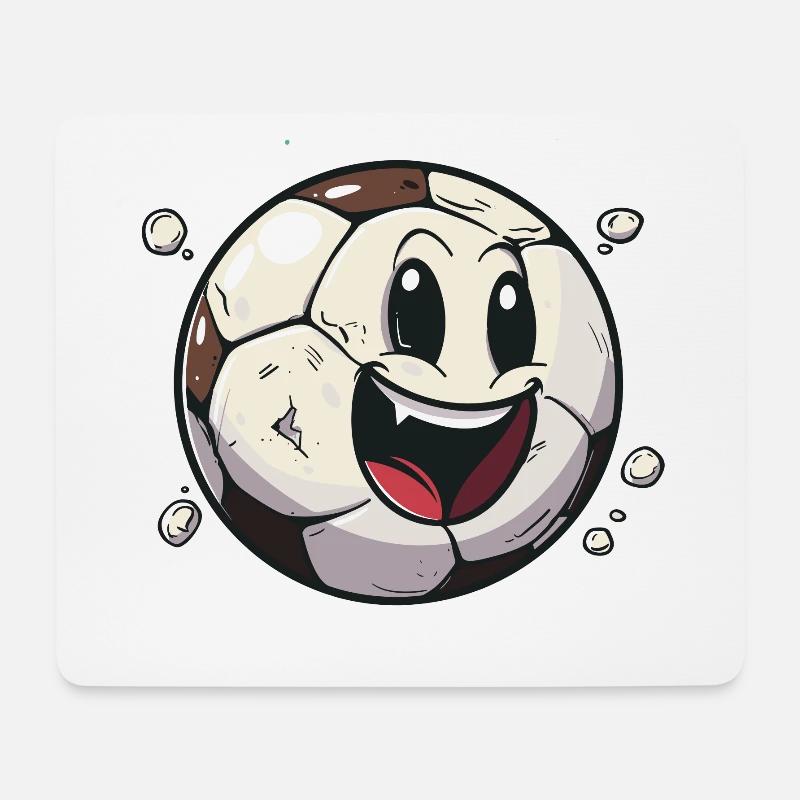 Football in comic style - Mouse Pad (horizontal) - white