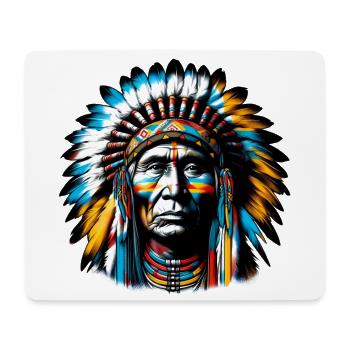 American Indian American - Mouse Pad (horizontal) - white - Front