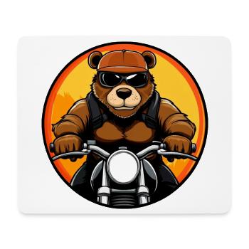 Moto Bears - Tapis de souris (format paysage) - blanc - Devant