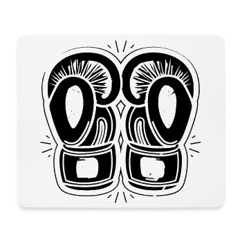 Dessin de gants de boxe - Tapis de souris (format paysage) - blanc - Devant