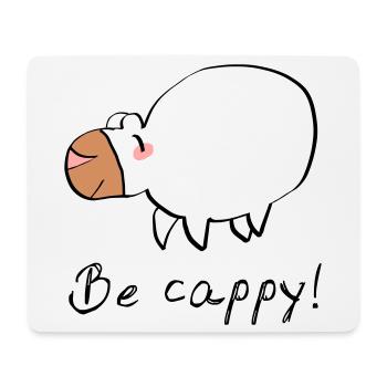Don't worry - be cappy - Mousepad (Querformat) - Weiß - Vorne