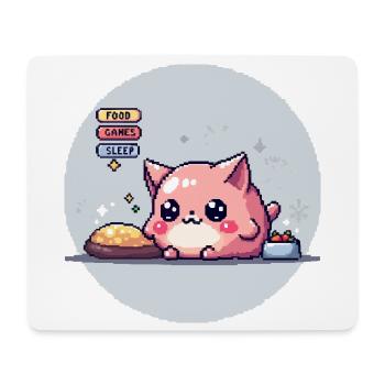 Pixel Pet - Retro Gaming - Mousepad (Querformat) - Weiß - Vorne