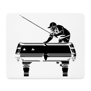 Billiard Player Pixel - Mouse Pad (horizontal) - white - Front