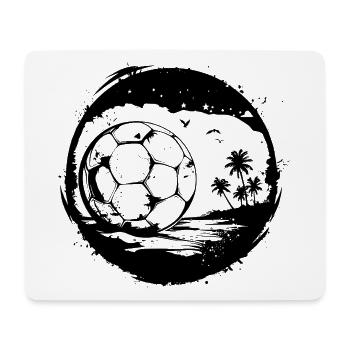 Football - Tapis de souris (format paysage) - blanc - Devant