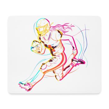 American Football Woman - Mouse Pad (horizontal) - white - Front