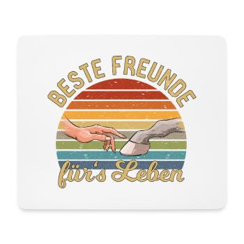 Pferdebesitzerin Pferd Beste Freunde Fürs Leben - Mousepad (Querformat) - Weiß - Vorne