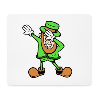 St. Patricks Day Dabbender Leprechaun Dab Tanz - Mousepad (Querformat) - Weiß - Vorne