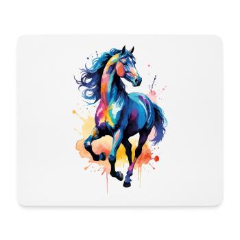 Pferd Motiv Pferdemotiv Aquarell Wasserfarben - Mousepad (Querformat) - Weiß - Vorne