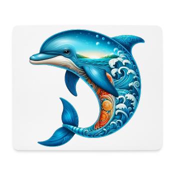 Delfin - Mousepad (Querformat) - Weiß - Vorne