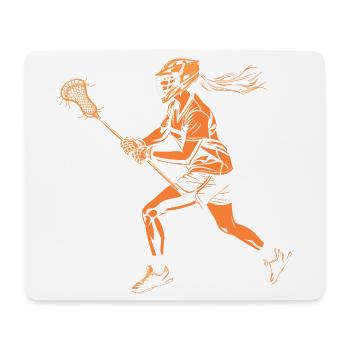 90s lacrosse player - Mouse Pad (horizontal) - white - Front