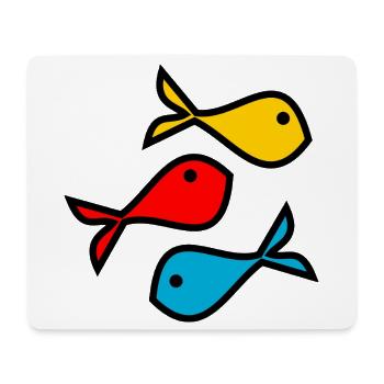 POISSON. SARDINE. POISSON D'AVRIL. MER. OCÉAN - Tapis de souris (format paysage) - blanc - Devant