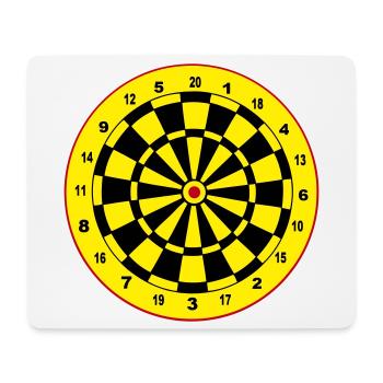 Fléchettes, fléchettes, fléchettes, autocollants, jeu de fléchettes - Tapis de souris (format paysage) - blanc - Devant