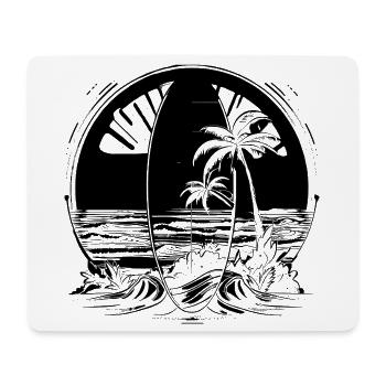 Surf - Tapis de souris (format paysage) - blanc - Devant