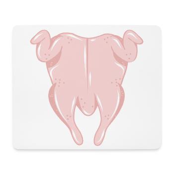 roast chicken – humorous kitchen illustration - Mouse Pad (horizontal) - white - Front