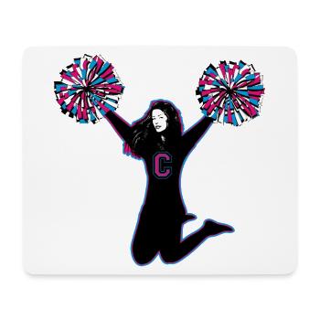 Cheerleader with pompoms - Dynamic sports motif - Mouse Pad (horizontal) - white - Front