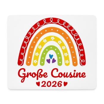 Große Cousine 2026 Regenbogen - Mousepad (Querformat) - Weiß - Vorne