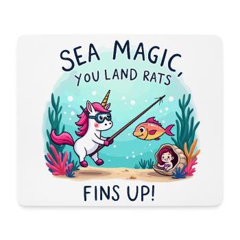 Sea Magic with Unicorn - Mouse Pad (horizontal) - white - Front