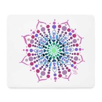 Mandala Liebe - Mousepad (Querformat) - Weiß - Vorne