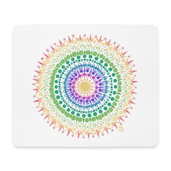 Mandala Sonnenschein - Mousepad (Querformat) - Weiß - Vorne