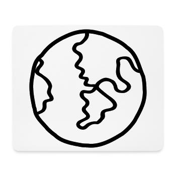 Planète Terre Doodle de l’espace - Tapis de souris (format paysage) - blanc - Devant