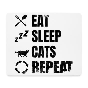 Cat Lovers Schedule - Mouse Pad (horizontal) - white - Front