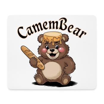 Bear with honey and baguette - Mouse Pad (horizontal) - white - Front
