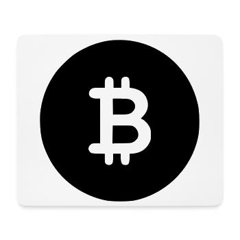 Bitcoin Black Icon - Mouse Pad (horizontal) - white - Front