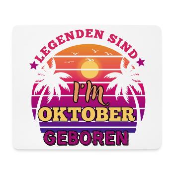 Legenden sind im Oktober geboren- Geburtstag party - Mousepad (Querformat) - Weiß - Vorne