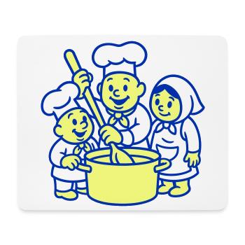 Süße Köche - Mousepad (Querformat) - Weiß - Vorne