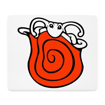Schneckenhaus Schnecke versteckt süß schüchtern - Mousepad (Querformat) - Weiß - Vorne