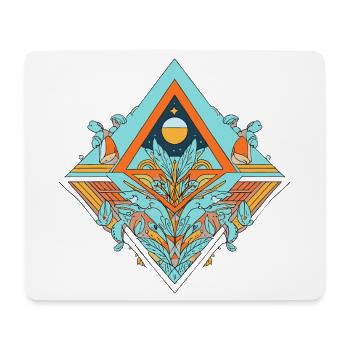 Celestial Dreamscape Geometric Design - Mouse Pad (horizontal) - white - Front