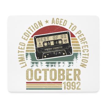 Vintage October 1992 Birthday Gift October - Mouse Pad (horizontal) - white - Front