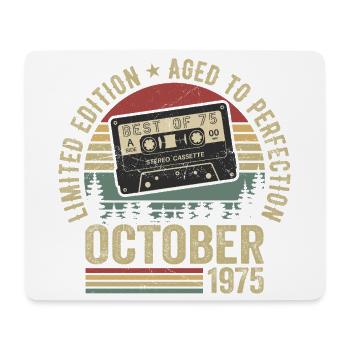 Voiture de collection Octobre 1975 Cadeau d’anniversaire Octobre - Tapis de souris (format paysage) - blanc - Devant
