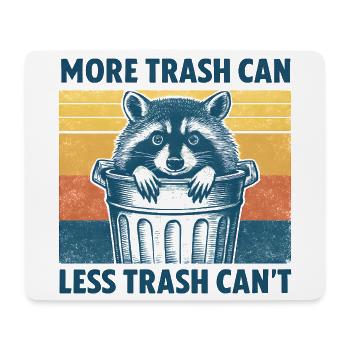 Wild raccoon with trash theme - Mouse Pad (horizontal) - white - Front