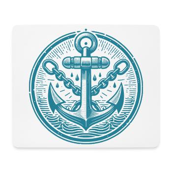 Conception d’ancre de marin pour vêtements - Tapis de souris (format paysage) - blanc - Devant