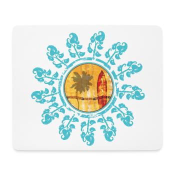 Beach and sunset in boho style - Mouse Pad (horizontal) - white - Front