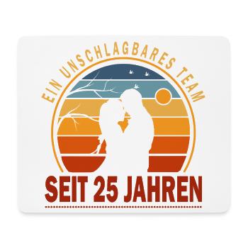 25 Jahre Beziehung Jahrestag Hochzeitstag - Mousepad (Querformat) - Weiß - Vorne