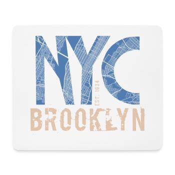 NYC Brooklyn – Style urbain - Tapis de souris (format paysage) - blanc - Devant