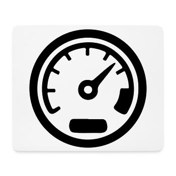 Tacho Kmh Speed Icon - Mousepad (Querformat) - Weiß - Vorne