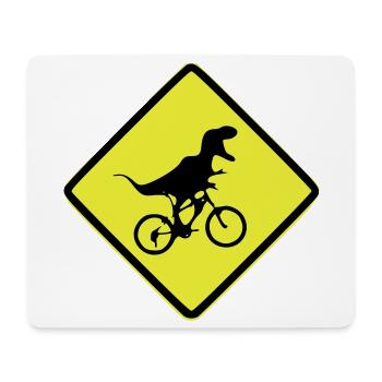 T-Rex Bike Signal Illustrated - Mouse Pad (horizontal) - white - Front